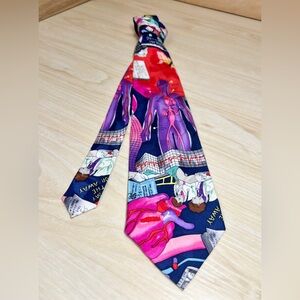 Vintage Nicole Miller 1990s Medical Doctor Nurse Themed Necktie